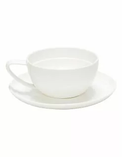 Salt&Pepper 280ml Edge Tea Cup And Saucer Set