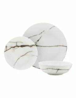 Salt&Pepper Marble 12 Piece Dinner Set