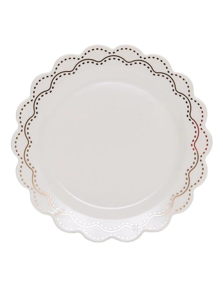 Salt&Pepper Eclectic 19cm Plate With Gold White 1 Salt&Pepper Eclectic 19cm Plate With Gold White