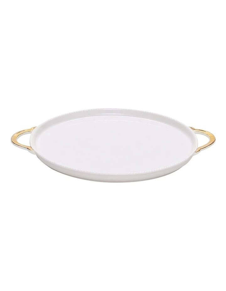 Salt&Pepper Eclectic 30cm Tray with Handles White 3 Salt&Pepper Eclectic 30cm Tray with Handles White - Image 3