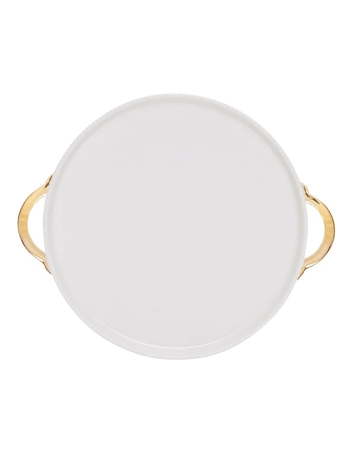 Salt&Pepper Eclectic 30cm Tray with Handles White 4 Salt&Pepper Eclectic 30cm Tray with Handles White - Image 4