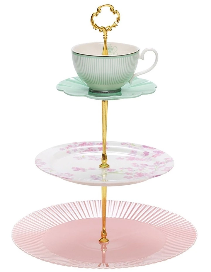 Salt&Pepper Eclectic 3 Tier Cake Stand 1 Salt&Pepper Eclectic 3 Tier Cake Stand