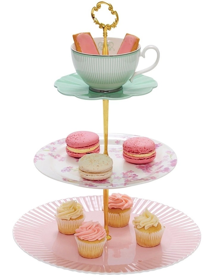 Salt&Pepper Eclectic 3 Tier Cake Stand 4 Salt&Pepper Eclectic 3 Tier Cake Stand - Image 4
