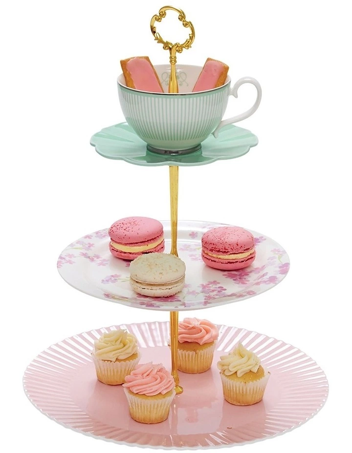 Salt&Pepper Eclectic 3 Tier Cake Stand 2 Salt&Pepper Eclectic 3 Tier Cake Stand - Image 2