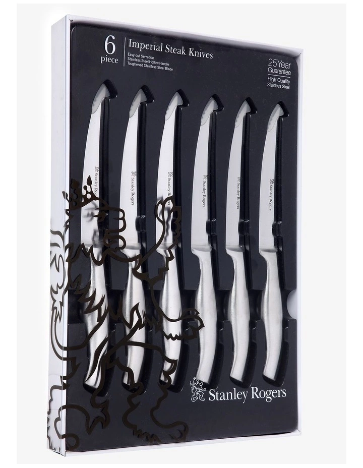 Stanley Rogers Imperial 6 Piece Steak Knife Set Stainless Steel 2 Stanley Rogers Imperial 6 Piece Steak Knife Set Stainless Steel - Image 2