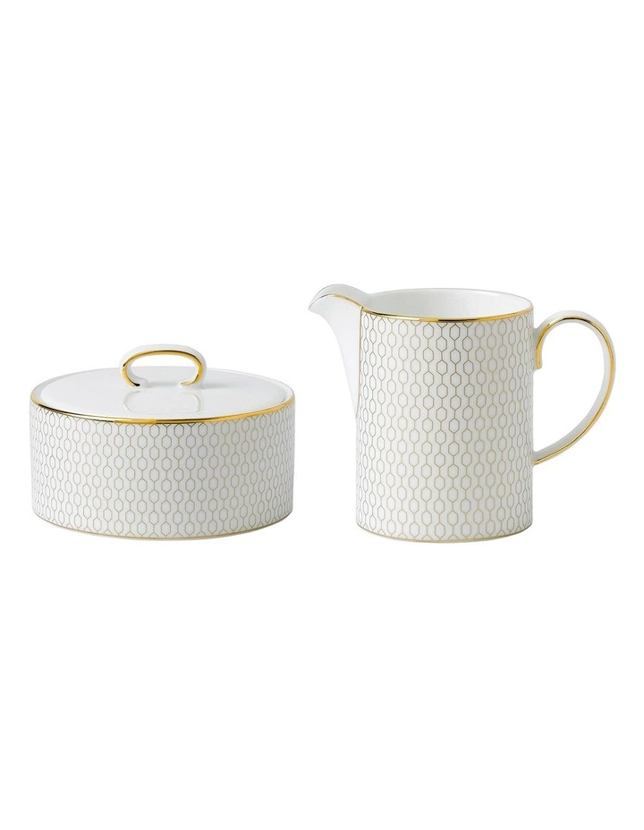 Wedgwood Arris Covered Sugar and Creamer 1 Wedgwood Arris Covered Sugar and Creamer