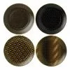 Wedgwood Arris Set of 4 20cm Plate Black/Gold