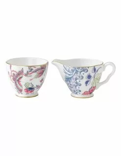 Wedgwood Butterfly Bloom Sugar & Creamer White