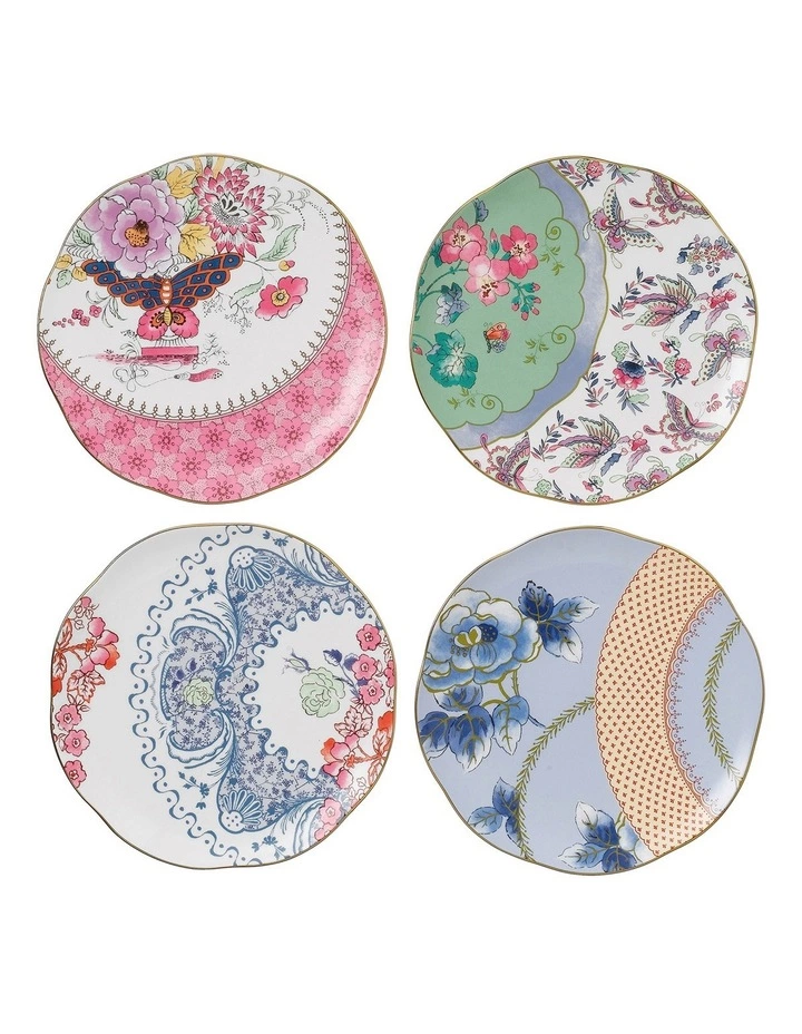 Wedgwood Butterfly Bloom Set Of 4 20cm Plates 1 Wedgwood Butterfly Bloom Set Of 4 20cm Plates