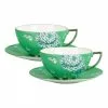 Wedgwood Jasper Conran Teacup & Saucer Set of 2 Green