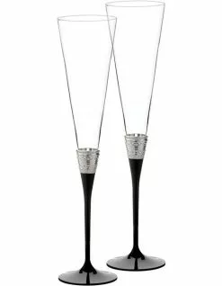 Wedgwood Vera Wang With Love Noir Set of 2 Flute