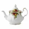 Royal Albert Old Country Roses Teapot Sugar & Creamer White