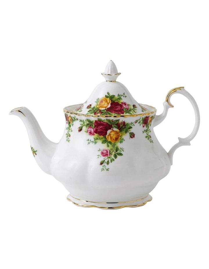 Royal Albert Old Country Roses Teapot Sugar & Creamer White 1 Royal Albert Old Country Roses Teapot Sugar & Creamer White