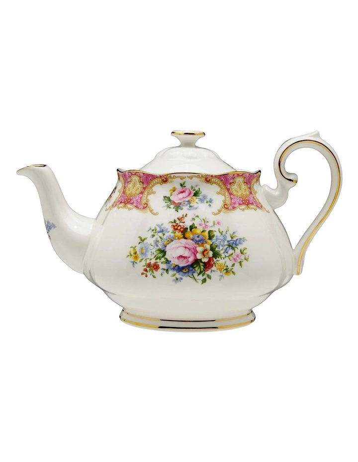 Royal Albert Lady Carlyle 1.25L Teapot White 1 Royal Albert Lady Carlyle 1.25L Teapot White