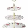 Royal Albert New Country Roses 3 Tier Cake Stand White