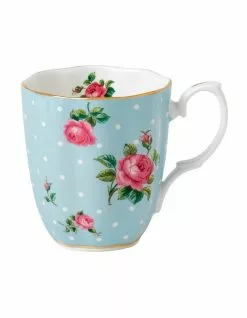 Royal Albert Polka Blue 400ml Vintage Mug Light Blue