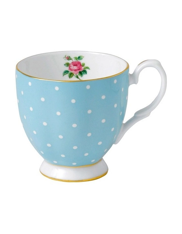 Royal Albert Polka Blue 300ml Vintage Mug Light Blue 1 Royal Albert Polka Blue 300ml Vintage Mug Light Blue