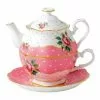 Royal Albert Cheeky Pink Teapot For One White