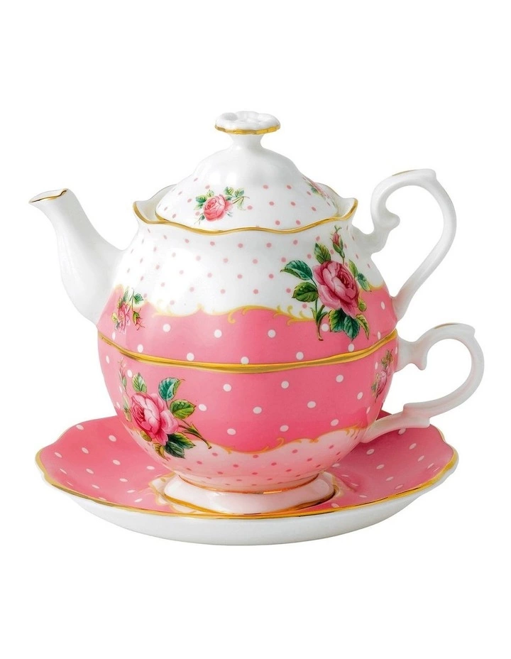 Royal Albert Cheeky Pink Teapot For One White 1 Royal Albert Cheeky Pink Teapot For One White