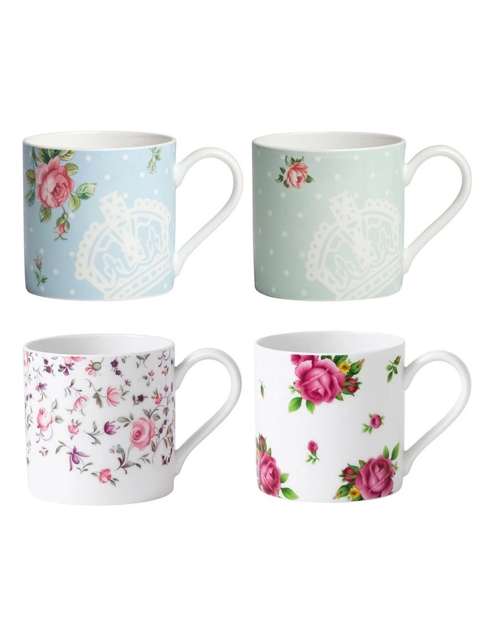 Royal Albert Set of 4 Modern Mugs 1 Royal Albert Set of 4 Modern Mugs