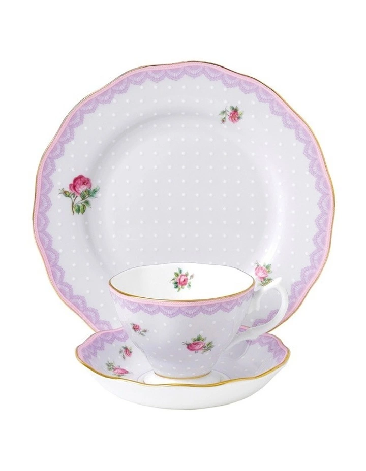 Royal Albert Candy Love Lilac Cup Saucer & Plate Set 1 Royal Albert Candy Love Lilac Cup Saucer & Plate Set