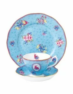 Royal Albert Candy Honey Bunny Cup Saucer & Plate Set