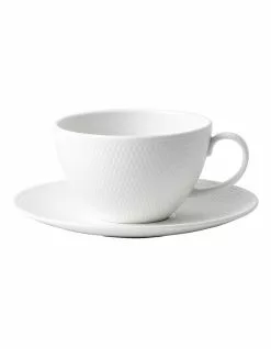 Wedgwood Gio Teacup & Saucer White