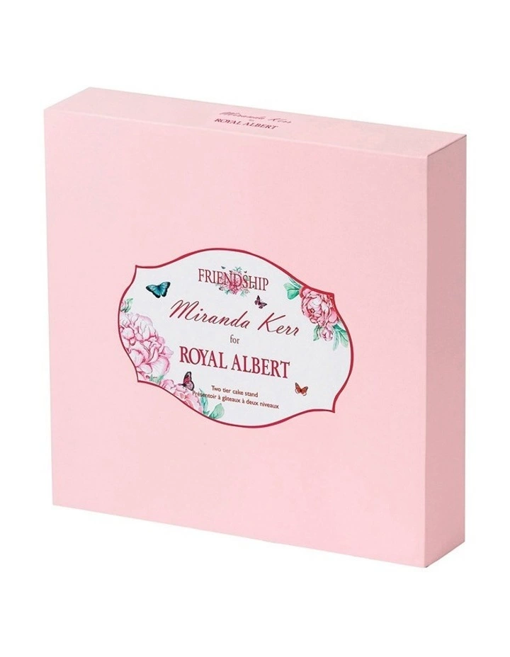 Royal Albert Miranda Kerr 2 Tier Cake Stand Yellow/Blue 2 Royal Albert Miranda Kerr 2 Tier Cake Stand Yellow/Blue - Image 2