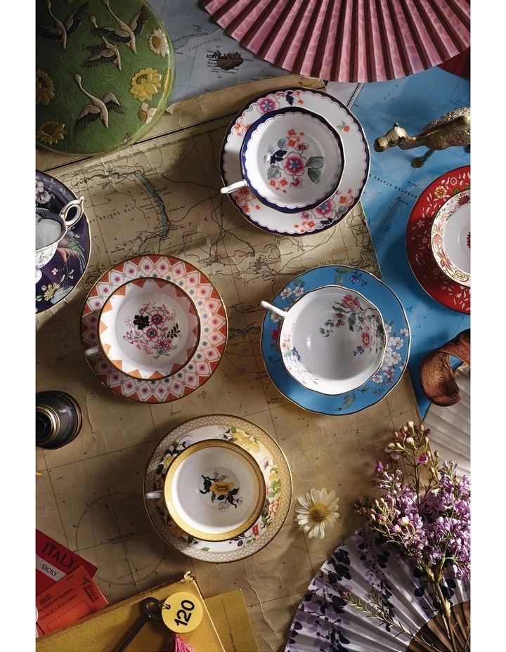 Wedgwood Wonderlust Jasmine Bloom Teacup & Saucer White 2 Wedgwood Wonderlust Jasmine Bloom Teacup & Saucer White - Image 2