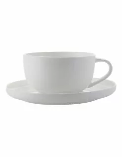 Maxwell & Williams 100ml High Rim Demi Cup & Saucer White