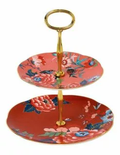 Wedgwood Paeonia Blush 2 Tiered Cake Stand