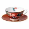 Wedgwood Paeonia Blush Teacup & Saucer Red