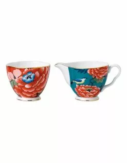 Wedgwood Paeonia Blush Sugar & Cream Set Red
