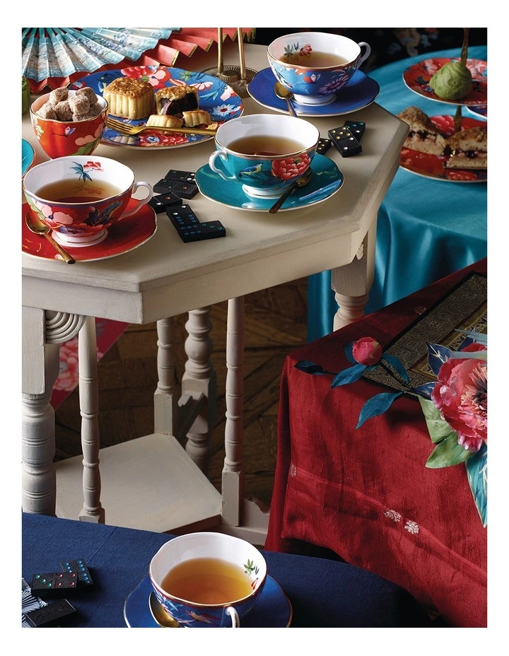 Wedgwood Paeonia Blush Sugar & Cream Set Red 2 Wedgwood Paeonia Blush Sugar & Cream Set Red - Image 2