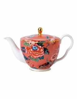 Wedgwood Paeonia Blush 1L Teapot Coral