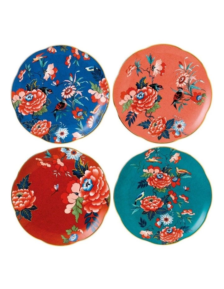 Wedgwood Paeonia Blush 21cm Set of 4 Plates 1 Wedgwood Paeonia Blush 21cm Set of 4 Plates