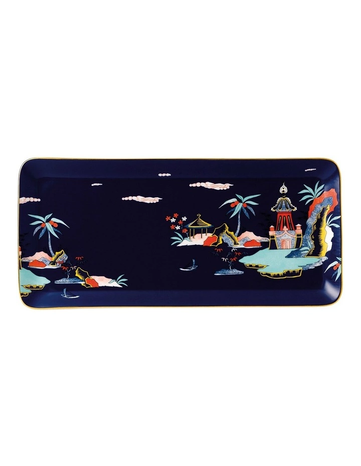 Wedgwood Wonderlust Blue Pagoda Sandwich Tray 1 Wedgwood Wonderlust Blue Pagoda Sandwich Tray