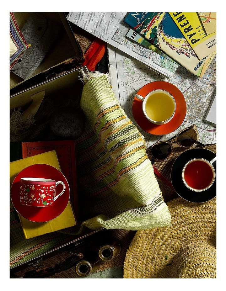 Wedgwood Wonderlust Crimson Jewel Teacup & Saucer Red 2 Wedgwood Wonderlust Crimson Jewel Teacup & Saucer Red - Image 2