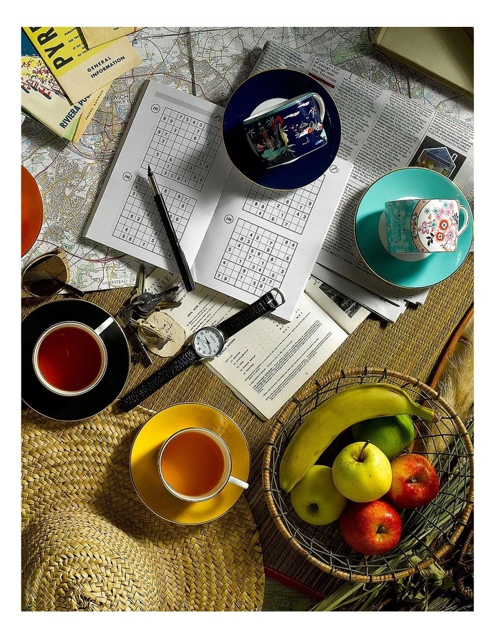 Wedgwood Wonderlust Oriental Jewel Teacup Saucer Black 2 Wedgwood Wonderlust Oriental Jewel Teacup Saucer Black - Image 2