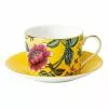 Wedgwood Wonderlust Tonquin Teacup Saucer Yellow