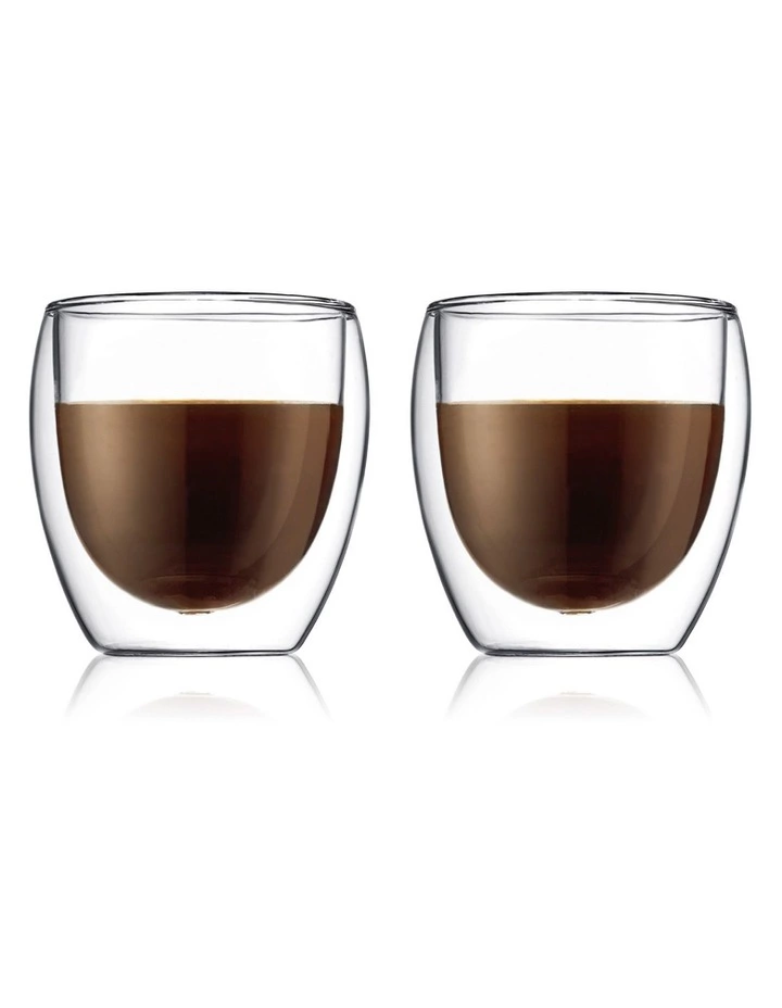 Bodum Pavina Double Wall Latte Glasses, Set of 2, 250ml 1 Bodum Pavina Double Wall Latte Glasses, Set of 2, 250ml