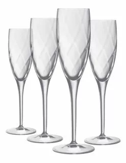 Luigi Bormioli Canaletto Champagne Flute Set of 4 -Dining Shop 607878800 3 720x928