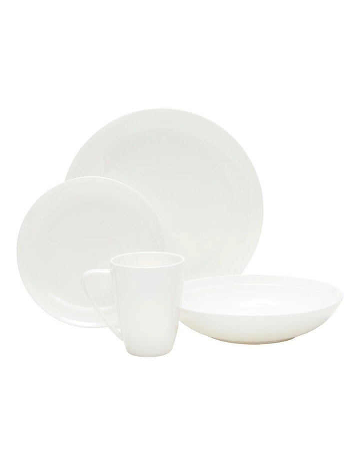 Salt&Pepper Edge 16 Piece Dinner Set, White 1 Salt&Pepper Edge 16 Piece Dinner Set, White