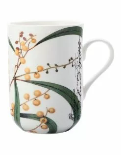 Maxwell & Williams Royal Botanic Garden Wattle 300ml Mug Gift Boxed Mixed Colour
