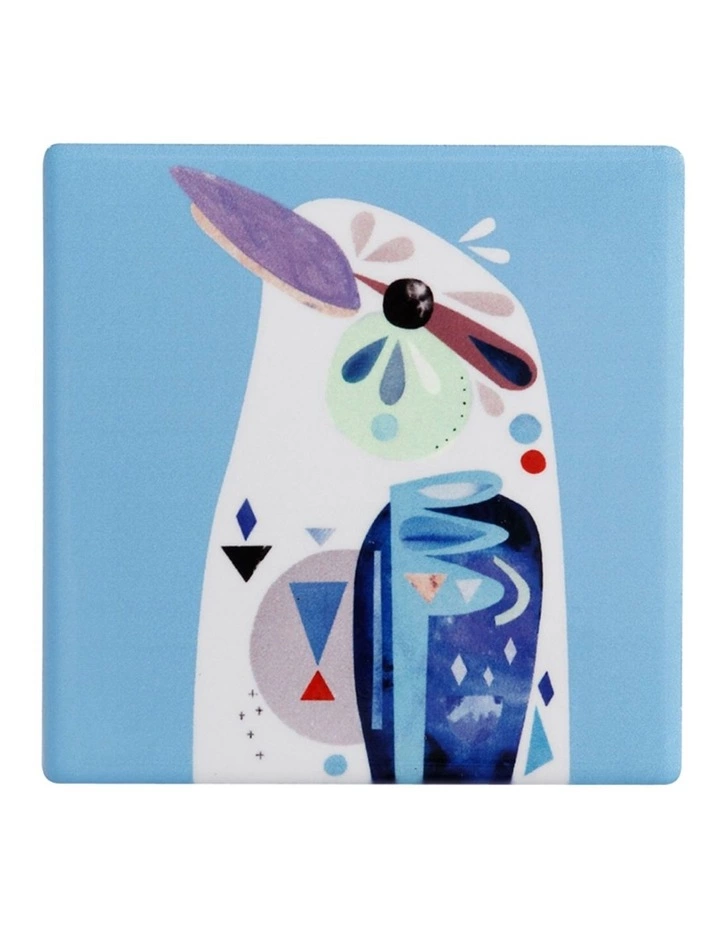 Maxwell & Williams Pete Cromer Ceramic 9.5cm Kookaburra Square Tile Coaster Blue 1 Maxwell & Williams Pete Cromer Ceramic 9.5cm Kookaburra Square Tile Coaster Blue