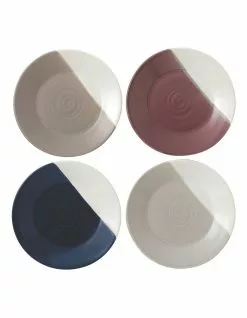 Royal Doulton Coffee Studio 16cm Set of 4 Plates Grey/Blue/Brown
