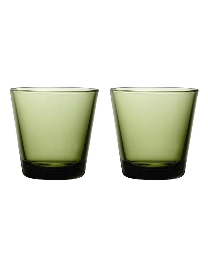 IITTALA Kartio Set of 2 Tumbler Moss Green 1 IITTALA Kartio Set of 2 Tumbler Moss Green