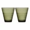 IITTALA Kastehelmi Set of 2 Tumbler Moss Green