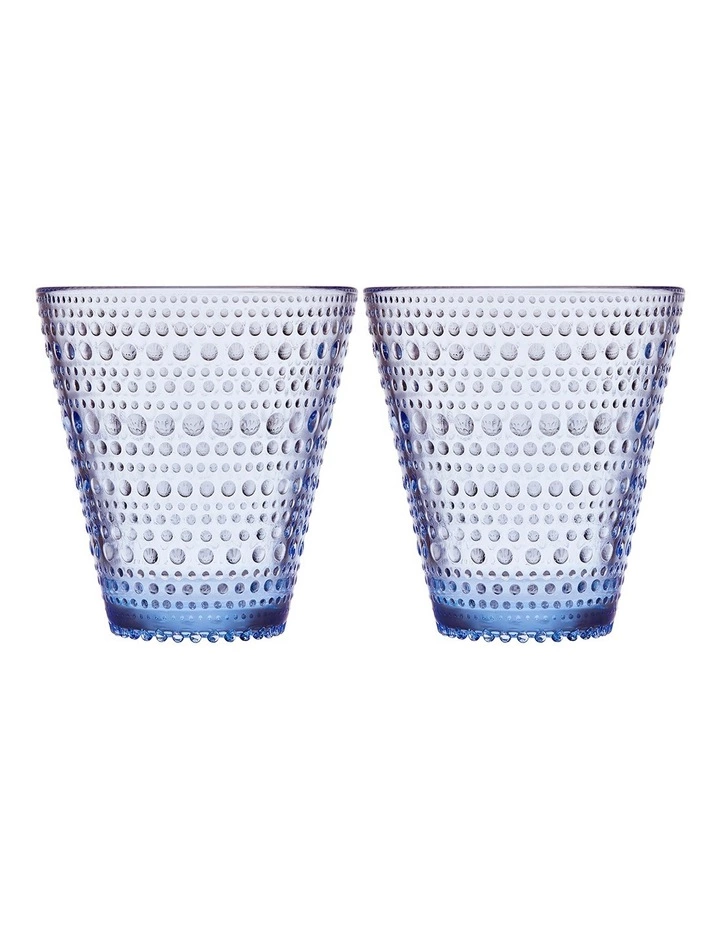 IITTALA Kastehelmi Set of 2 Tumbler Aqua 1 IITTALA Kastehelmi Set of 2 Tumbler Aqua