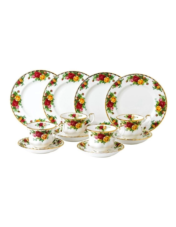 Royal Albert Old Country Roses 12pc Tea Set White 1 Royal Albert Old Country Roses 12pc Tea Set White